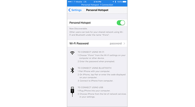 Ditch Personal Hotspot - iPhone 5s Battery Life