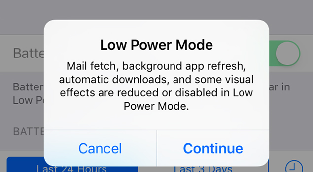 Using Low Power Mode - iPhone 5s Battery Life