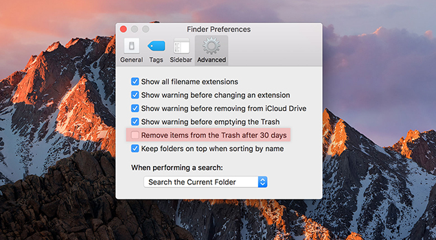 Why Is It Not Necessary To Empty Trash When Using MacOS Sierra?