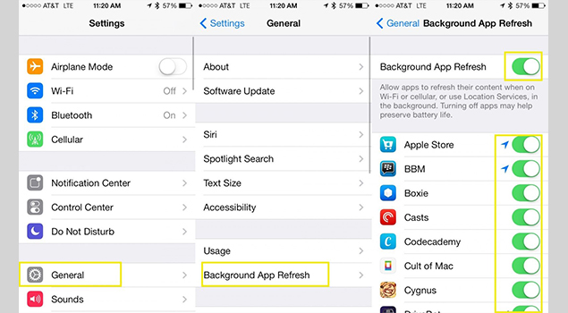 Managing Background App Refresh For Saving Your iPhone's Battery