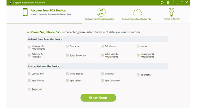 iSkysoft - iPhone Data Recovery Software