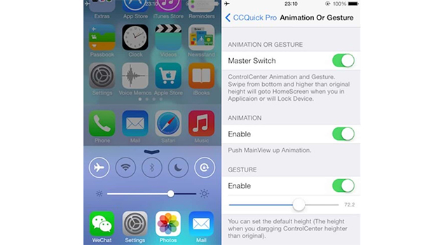 CCQuick Pro X - iOS 10 Jailbreak Tweaks