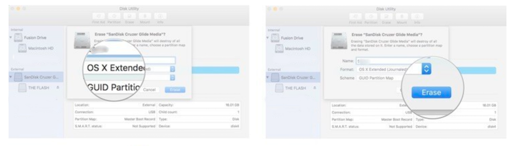 Erase button-How To Create Your Mac Clone To Be Used As Backup