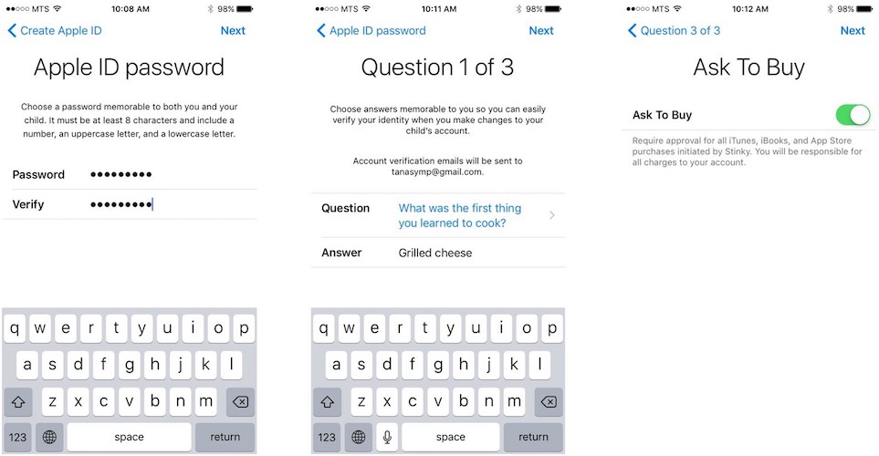 Creating New Apple ID For A Child-Adding Your Child To Family Sharing Group