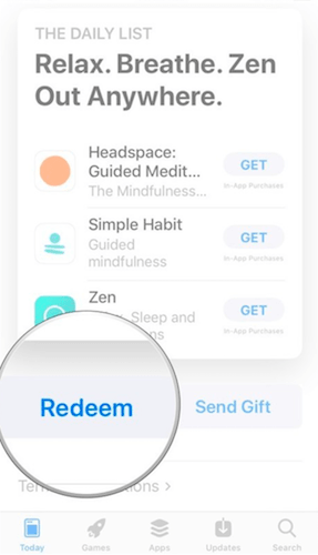 Redeeming iTunes Gift Cards Inside App Store-How You Can Gift And Redeem Apps in App Store.