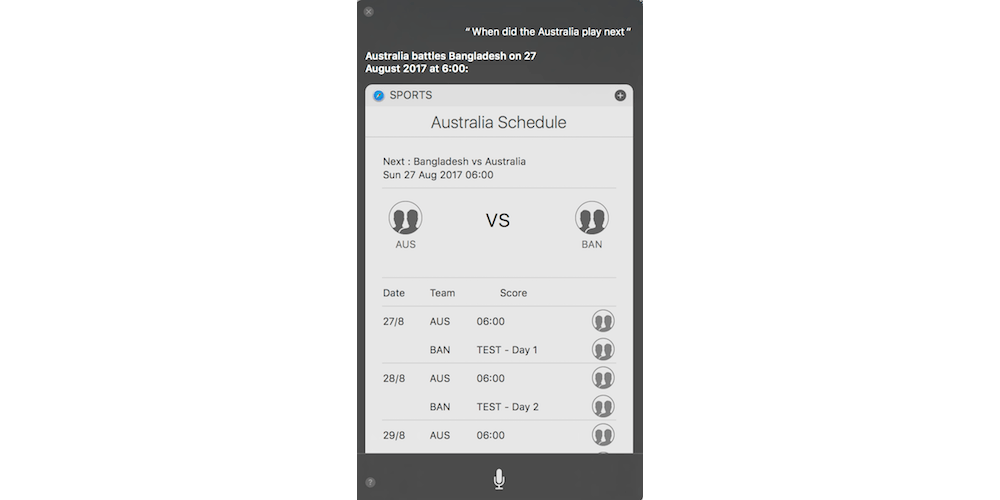 Siri Can Keep You Posted With Latest Scores-How You Can Use Siri On Your Mac