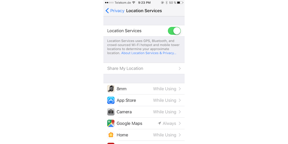 Check Out The Location Services-Fixing The iOS 11 Battery Drain Problem
