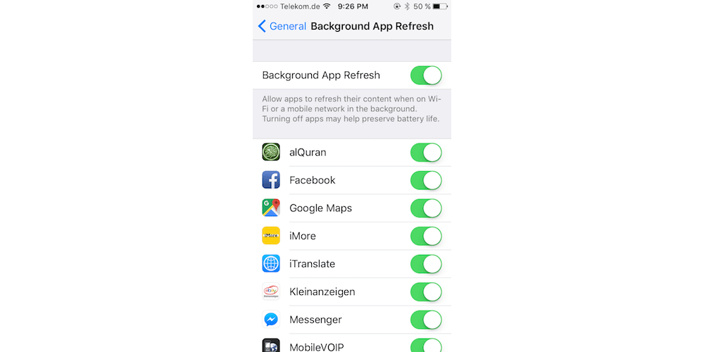 Put A Limit On Background App Refresh-Fixing The iOS 11 Battery Drain Problem