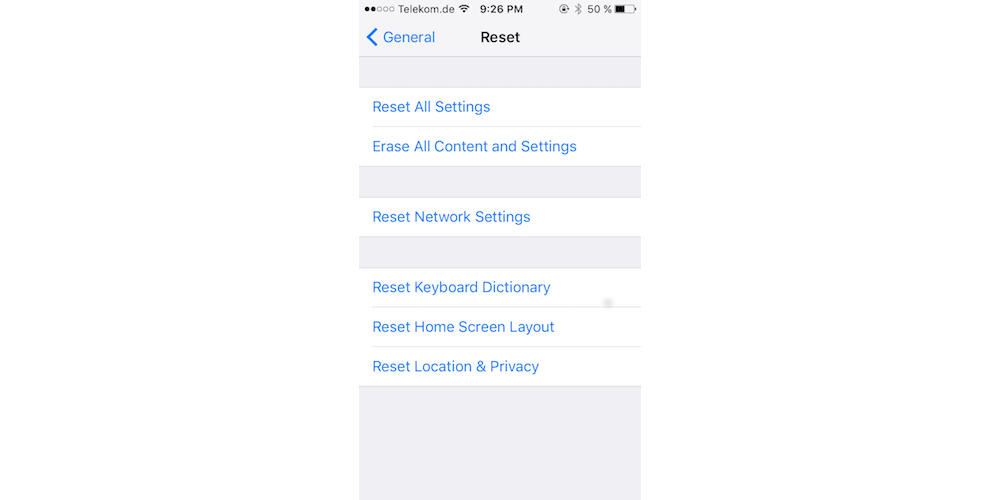 Reset All The Settings-Fixing The iOS 11 Battery Drain Problem