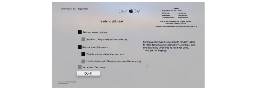 About LiberTV 1.1 JailbreaktvOS 11-tvOS 11.1 Liber